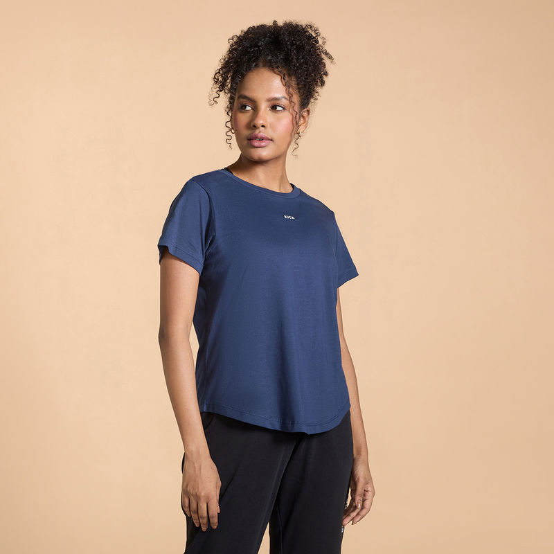 Kica Women Solid Cotton Essential Top For Everyday Wear (XS)