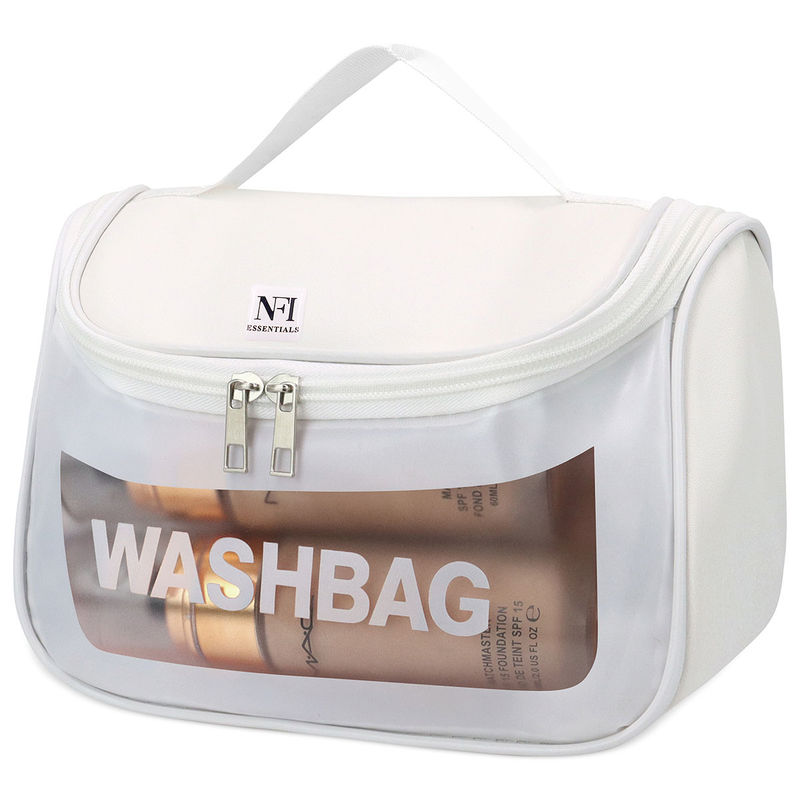 Buy NFI Essentials Transparent Cosmetic Bag with Hook Wash Bag Travel ...