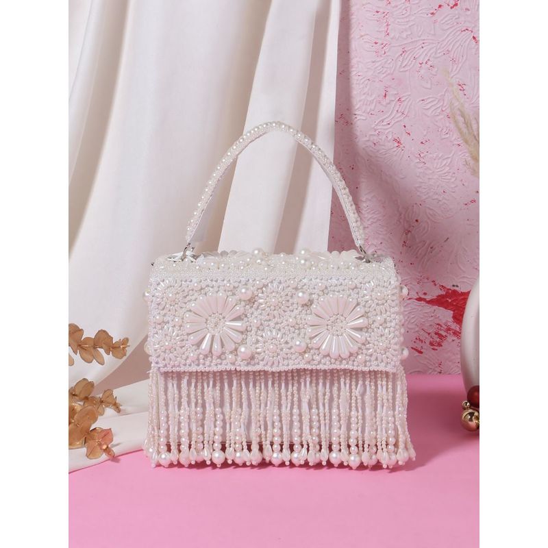 SWISNI White Silk Clutches SWIS839 Buy SWISNI White Silk Clutches