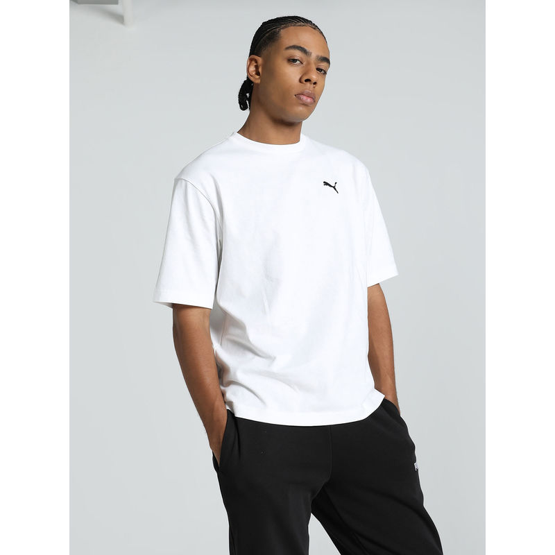 Puma WARDROBE ESS Boxy Men White T-Shirt (M)