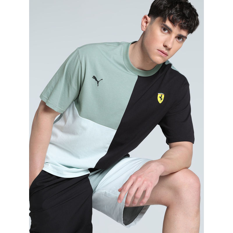 Puma Ferrari Race Lifestyle Men Green T-Shirt (L)