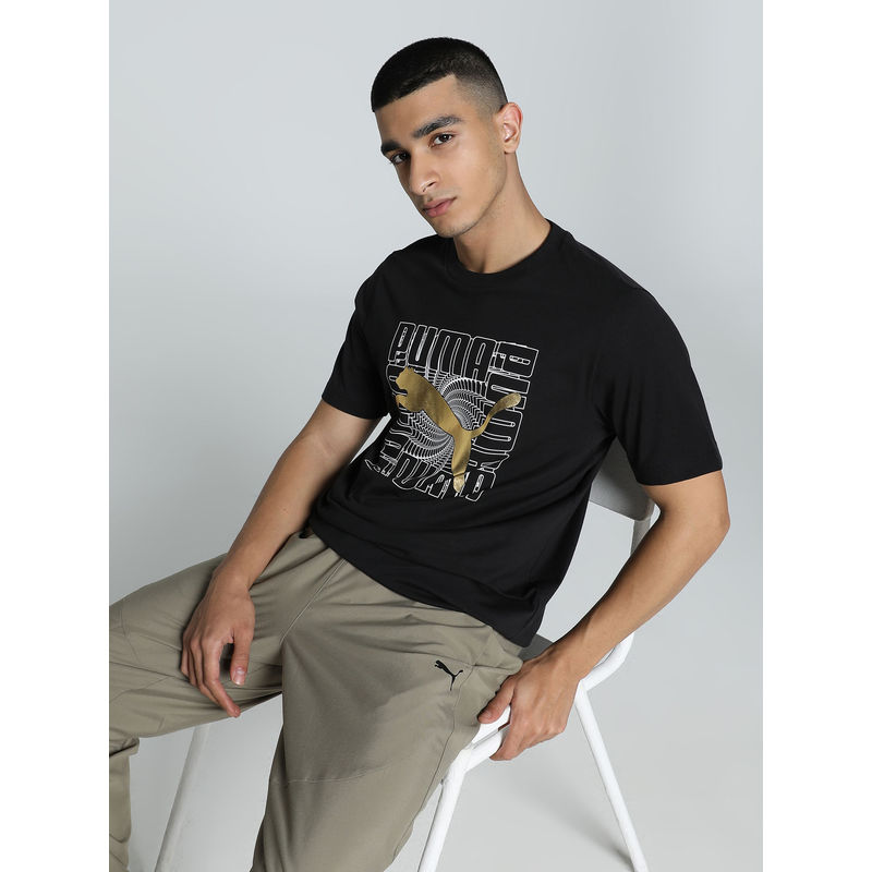 Puma GRAPHICS Foil Men Black T-Shirt (XS)
