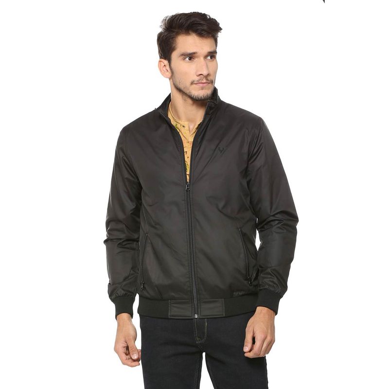 Allen Solly Men Solid Black Jacket (S)