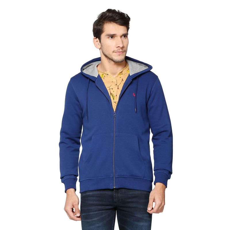 Allen Solly Men Solid Blue Sweatshirt (S)