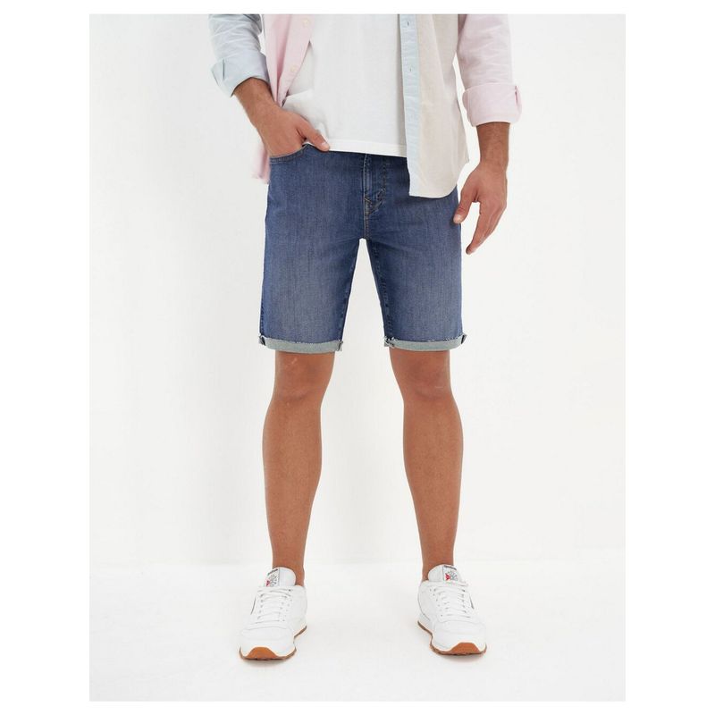 American Eagle Men Blue AirFlexPlus 9 Inches Denim Short (34)