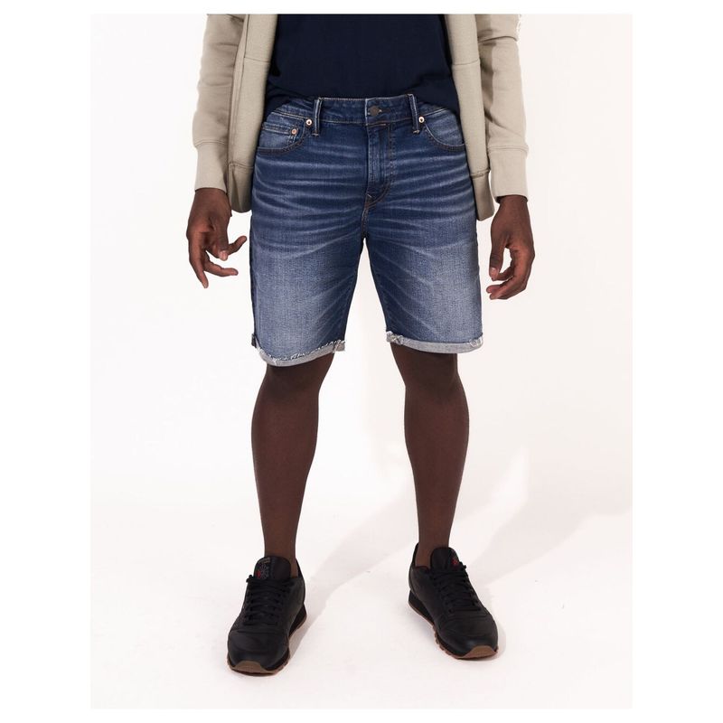 American Eagle Men Blue Air Flex Plus Athletic Denim Short (30)