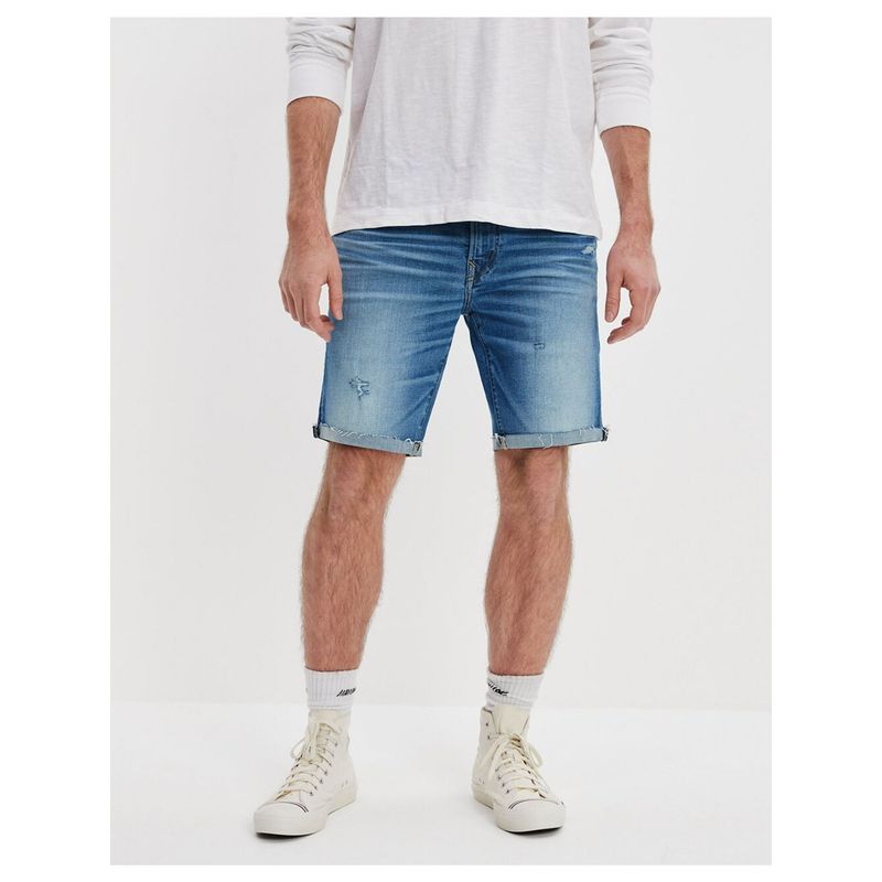 American Eagle Mens Blue Airflex 360 9 Inches Denim Shorts (34)