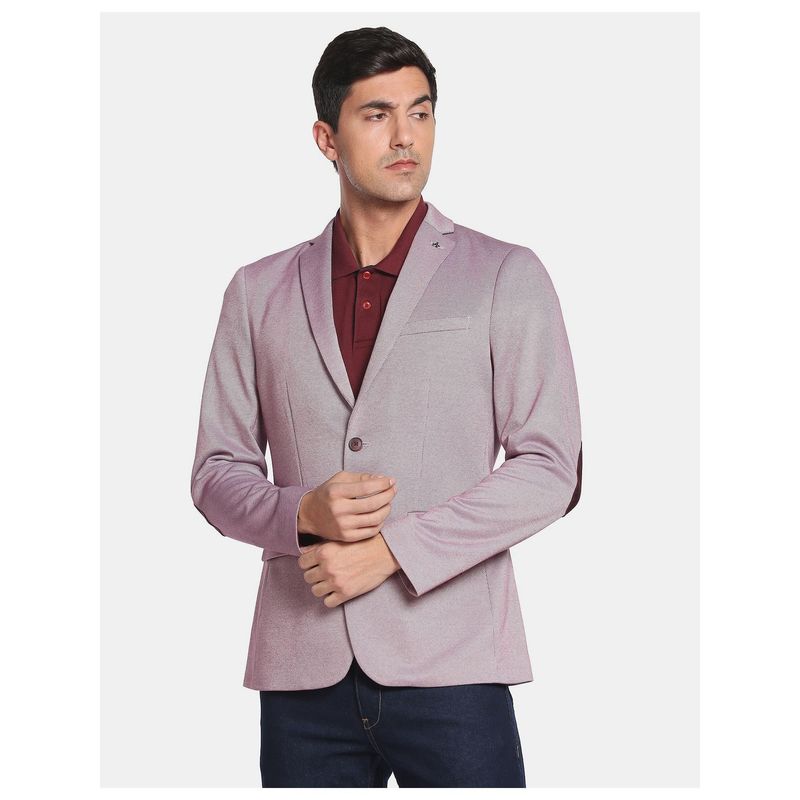 Arrow Slim Fit Elbow Patch Knit Blazer (40)