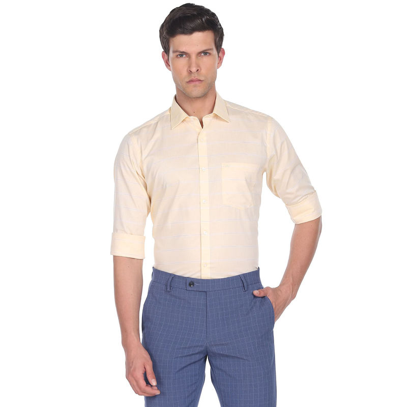 Arrow Horizontal Striped Formal Shirt (39)