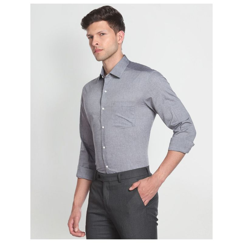 Arrow Heathered Pinpoint Oxford Formal Shirt (40)