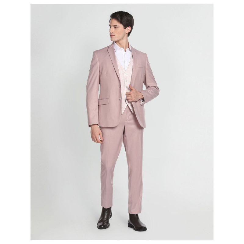 Arrow Tailored Pink Fit Dobby Suit (44)