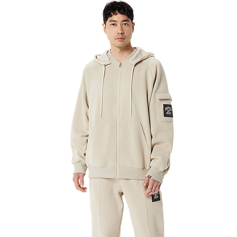 ASICS Brushed French Terry Full Zip Grey Men's Hoodie (XL)