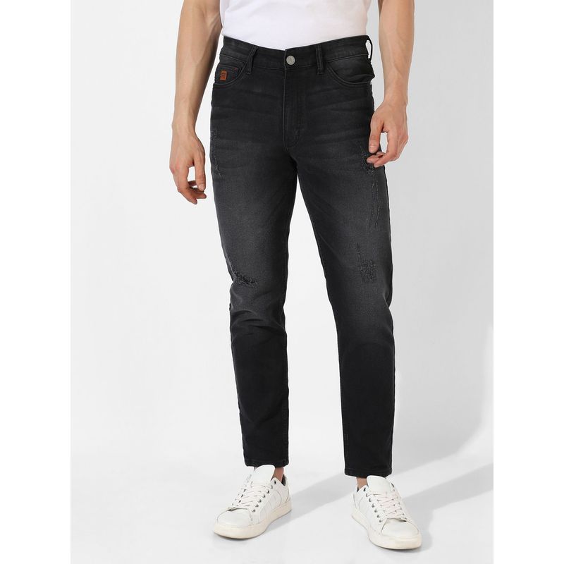 Campus Sutra Men Classic Black Regular Fit Denim Jeans(36)