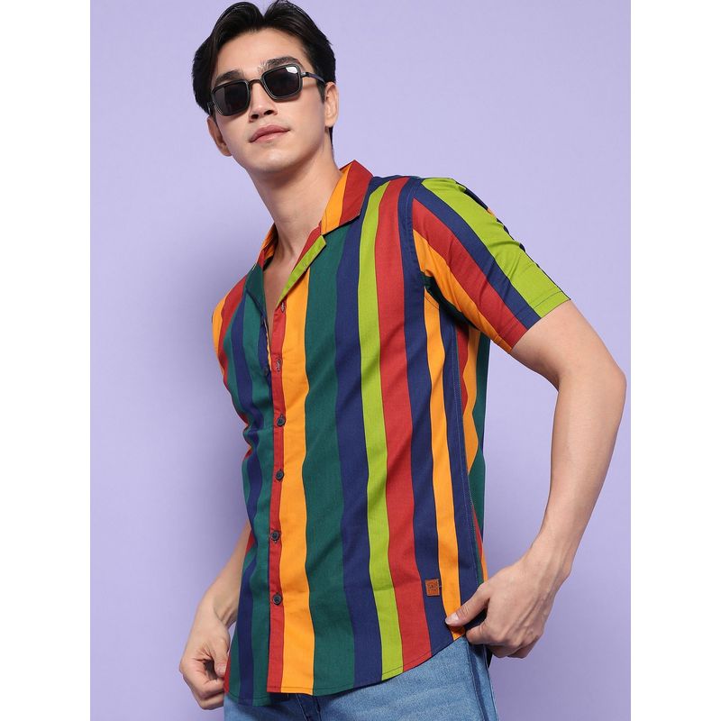 Campus Sutra Men Stylish Casual Shirt - Multi-Color (L)