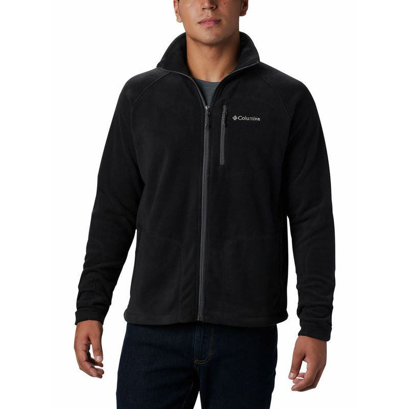 Columbia Mens Black Fast Trek II Full Zip Fleece Jacket (S)