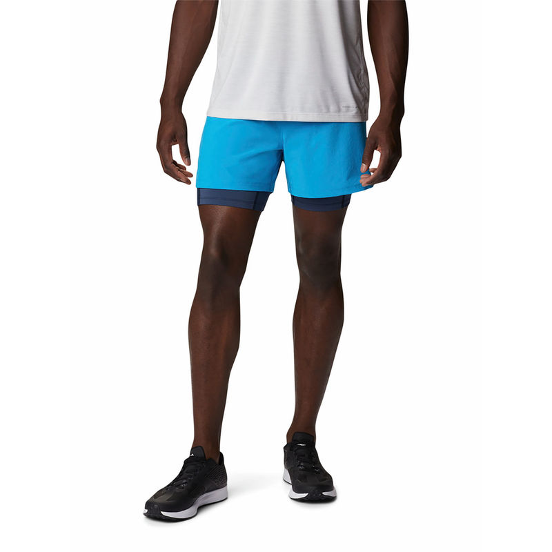 Columbia Mens Blue Colour Polyester M Endless Trail 2In1 Short (S)