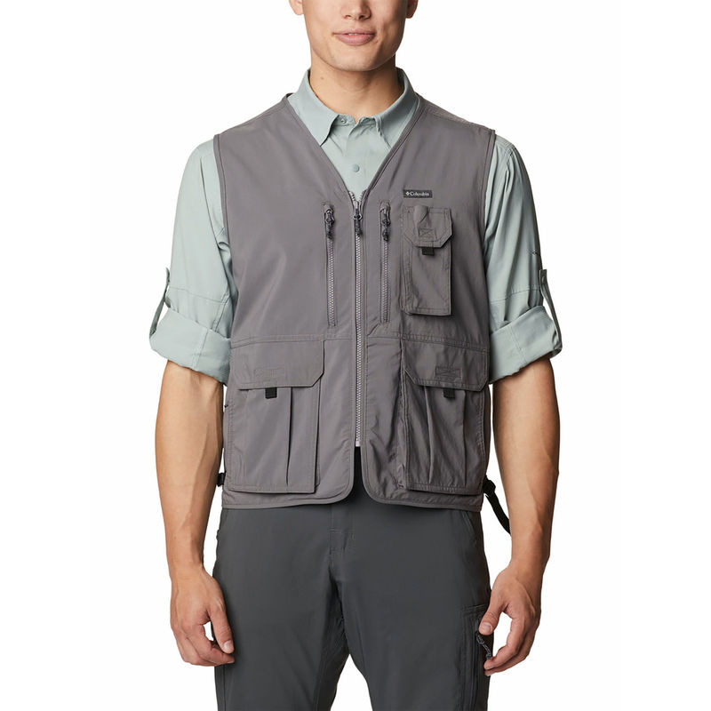 Columbia Mens Grey Colour Polyester Silver Ridge Utility Vest (S)