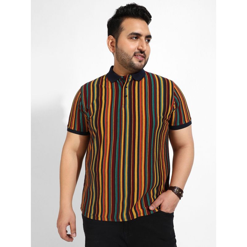 Instafab Plus Mens Casual Polo T-Shirt Multi-Color (6XL)