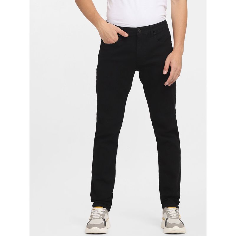 Jack & Jones Men Solid Black Jeans (30)