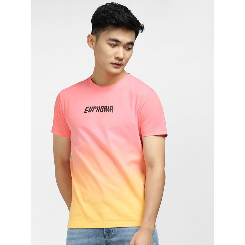 Jack & Jones Pink Ombre Crew Neck T-shirt (S)