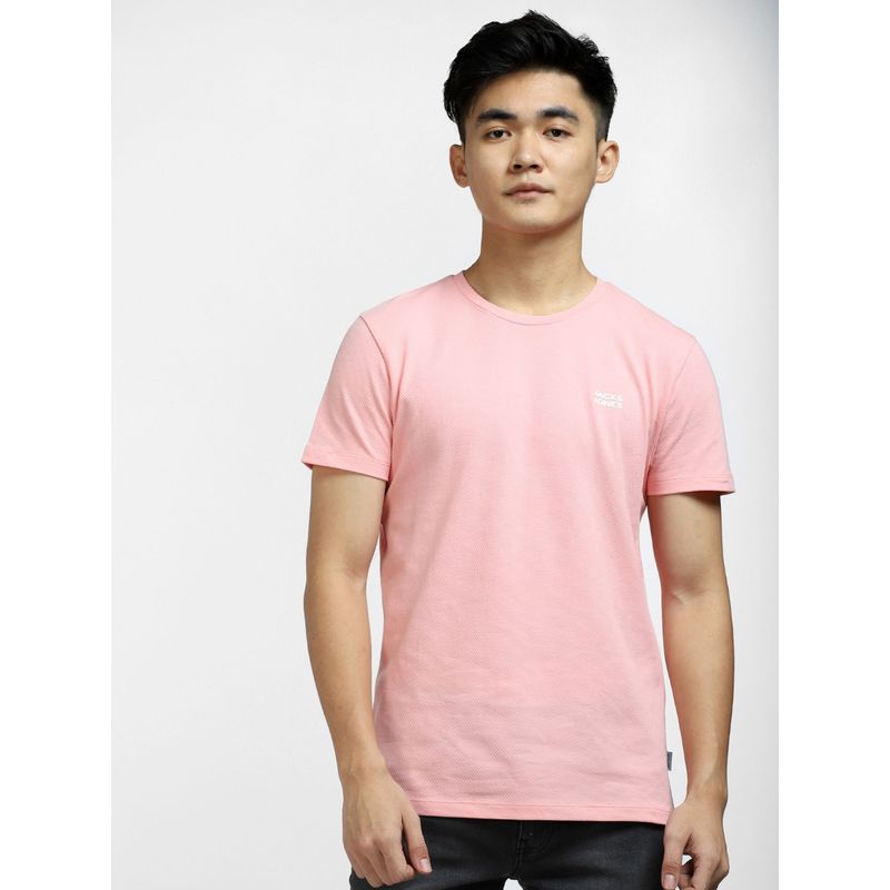 Jack & Jones Light Pink Crew Neck T-shirt (S)