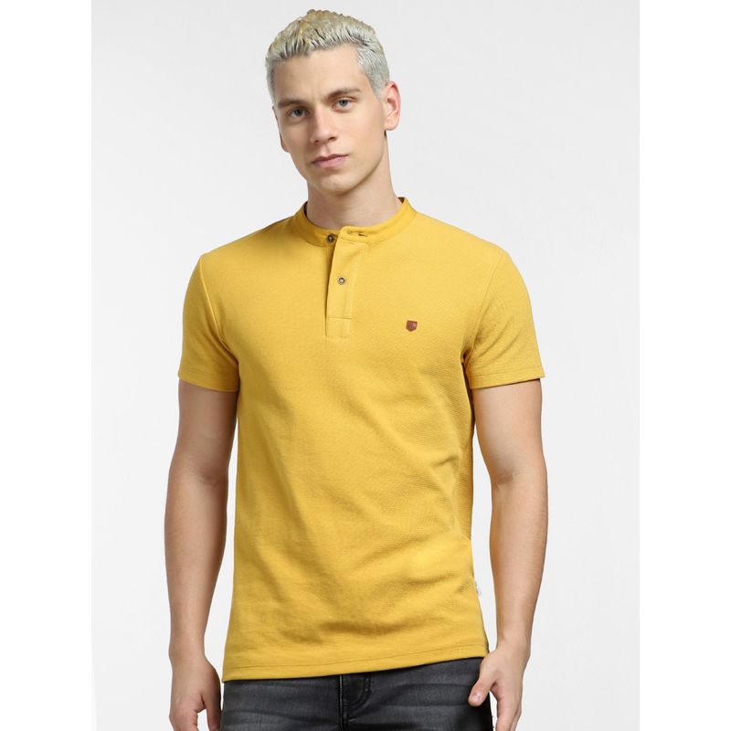 Jack & Jones Yellow Henley T-shirt (S)