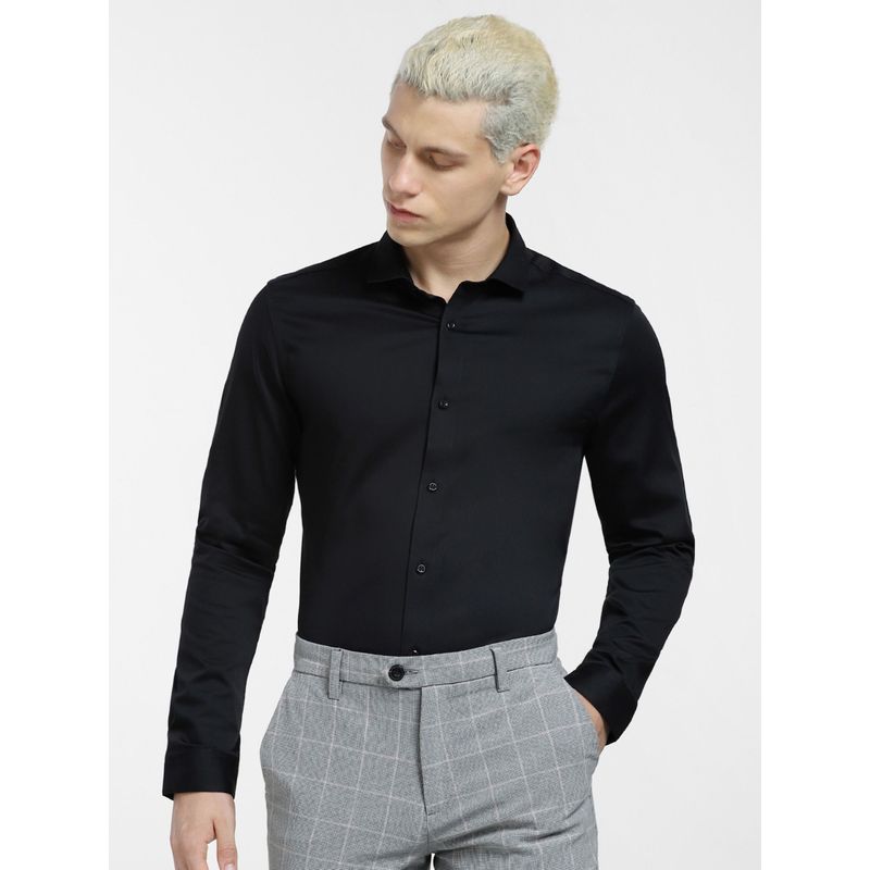 Jack & Jones Black Full Sleeves Shirt (S)