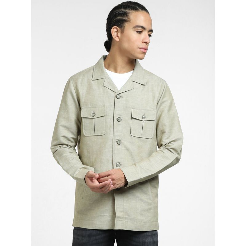 Jack & Jones Aloe Green Linen Blazer -52