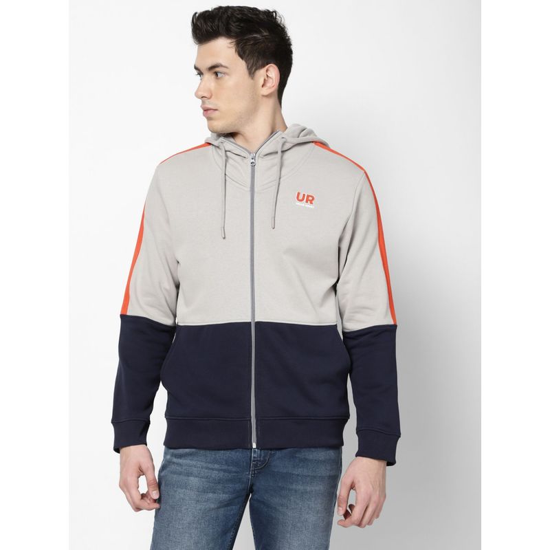 Lee Men Grey Colo Block Hoodie (M)