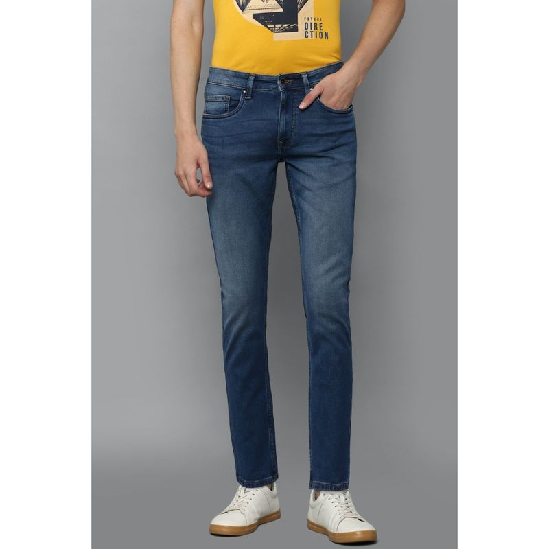 Louis Philippe Jeans Mens Solid Navy Jeans (32)