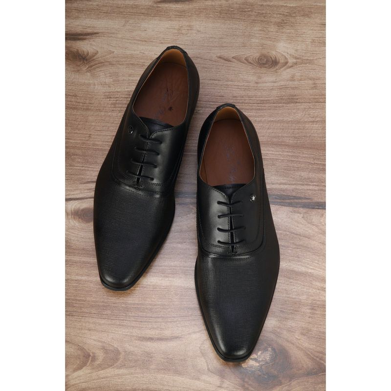 Louis Philippe Black Lace Up Shoes (UK 10)