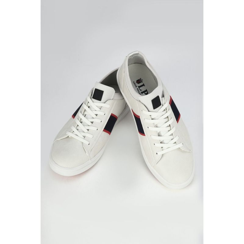 Louis Philippe Printed White Lace Up Shoes (UK 6)