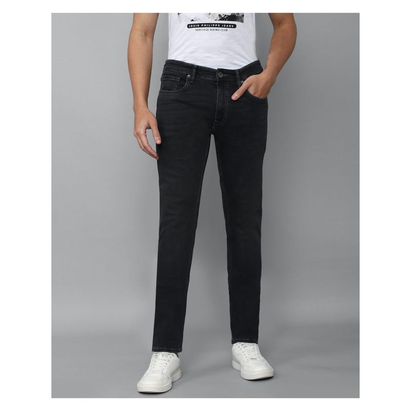 Louis Philippe Men Black Dark Super Slim Fit Jeans (36)
