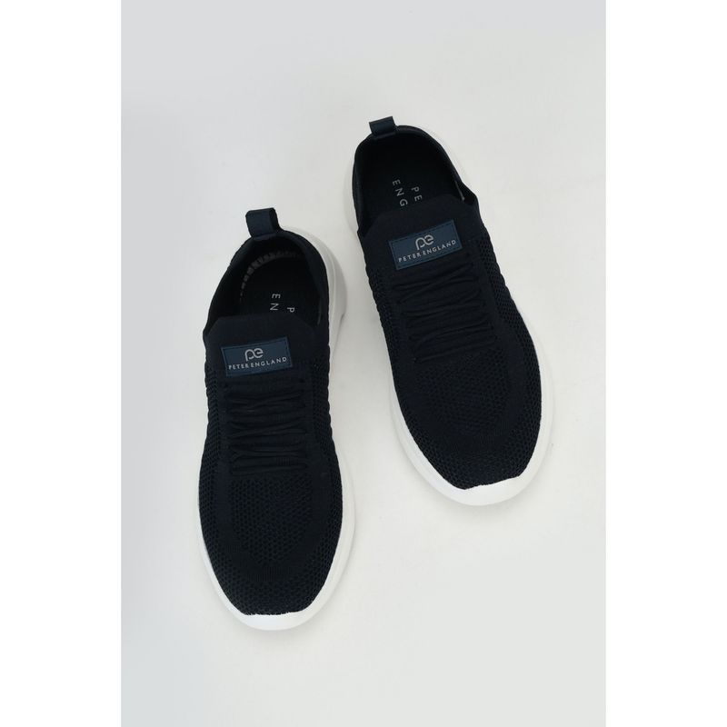 Peter England Men Textured Black Lace-Up Shoes (UK 6)