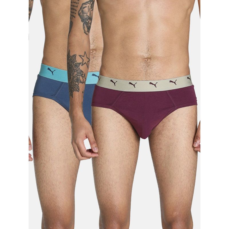 Puma Stretch Briefs-Multi-Color (Pack of 2) (S)