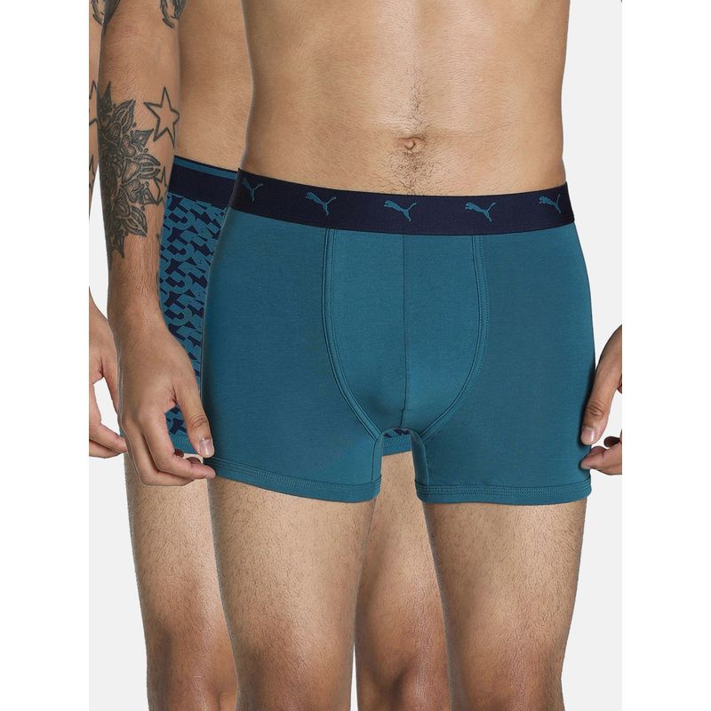 Puma Stretch Aop Trunks-Teal (Pack of 2) (M)