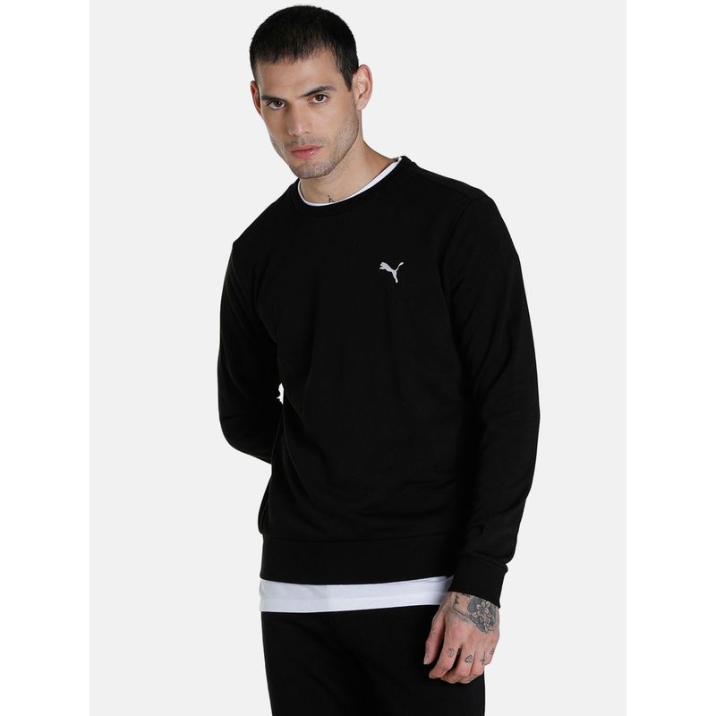 Puma Ess Crew Sweat Tr Men Black Sweatshirt (S)