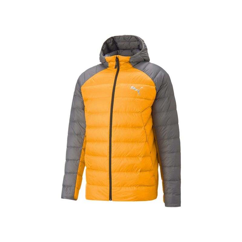 Puma Packlite Hooded Down Mens Yellow Jacket (L)