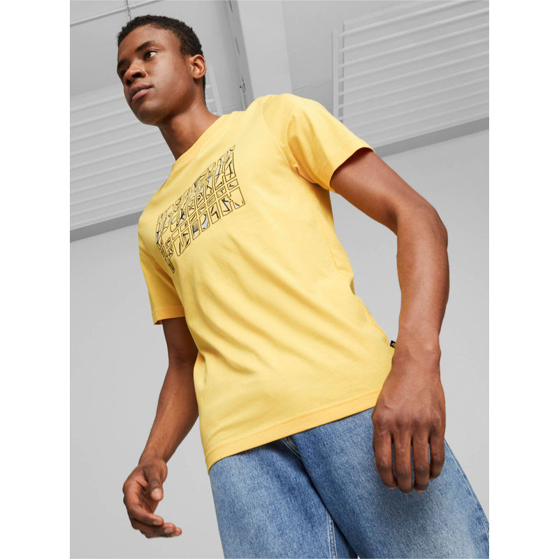 Puma Graphics Summer Mens Yellow T-Shirt (S)