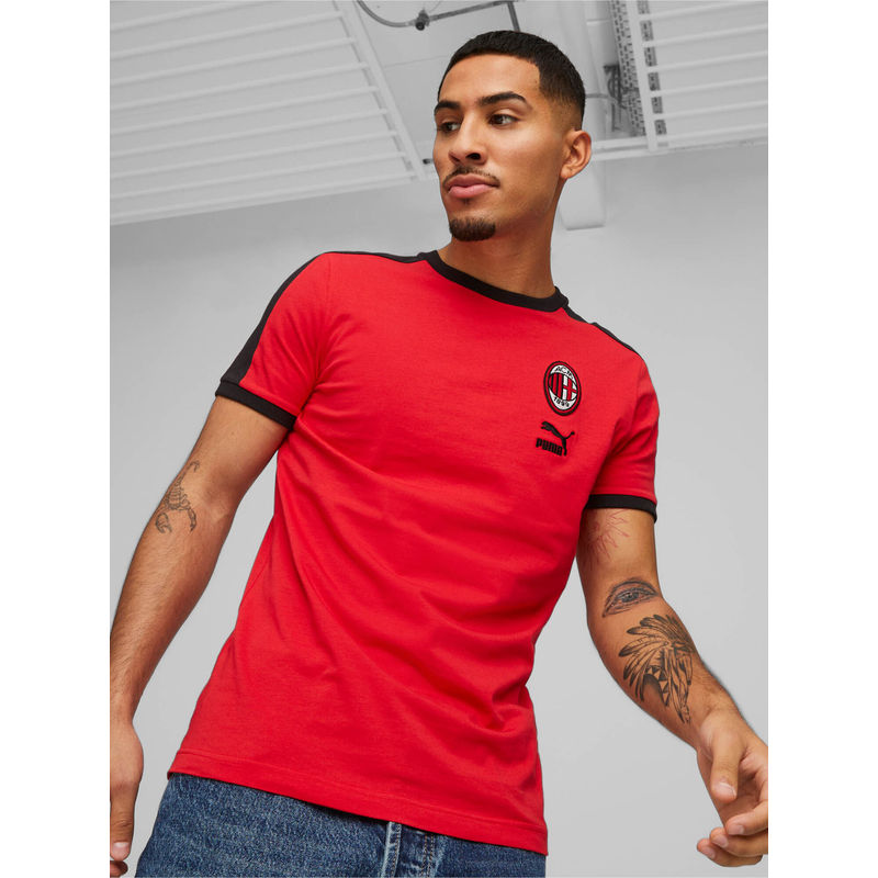 Puma Acm Ftblheritage T7 Mens Red T-Shirt (M)