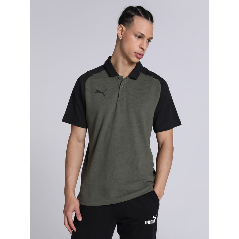 Puma Teamcup Casuals Mens Green T-Shirt (M)