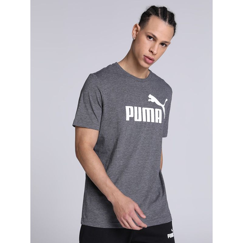 Puma Essentials Heather Mens Black T-Shirt (M)