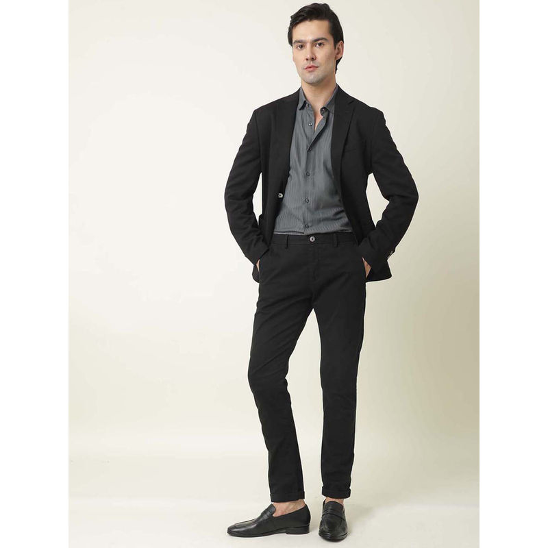 Rare Rabbit Trews-22 Black Casual Trousers (34)