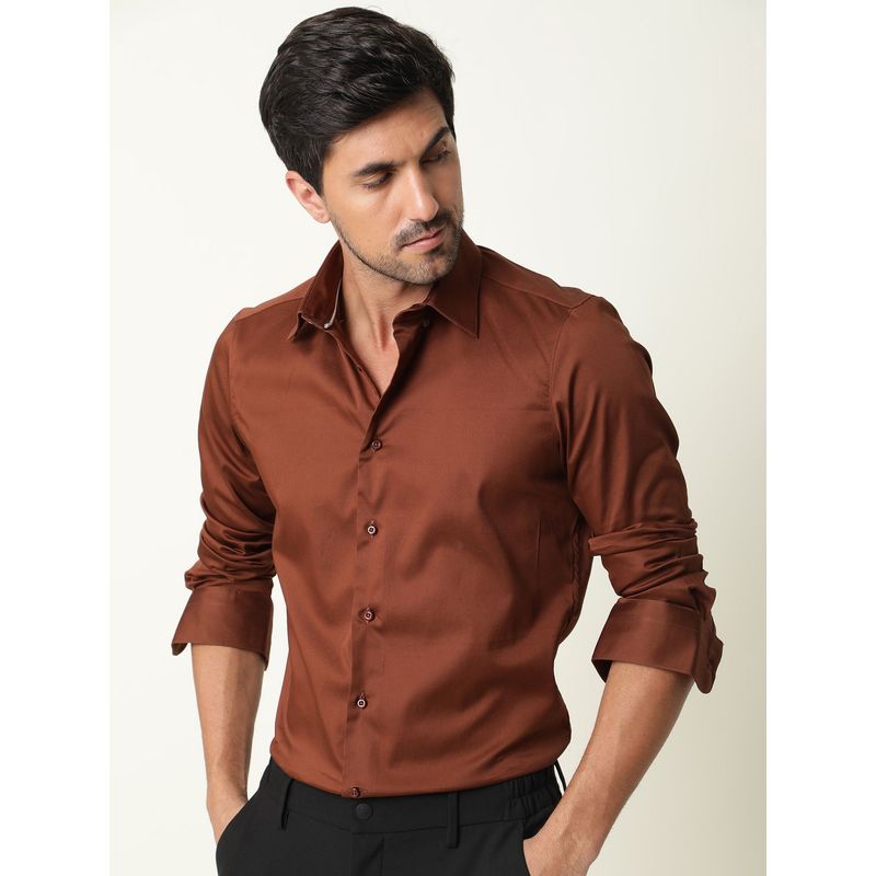 RARE RABBIT Holand Rust Casual Shirts (2XL)