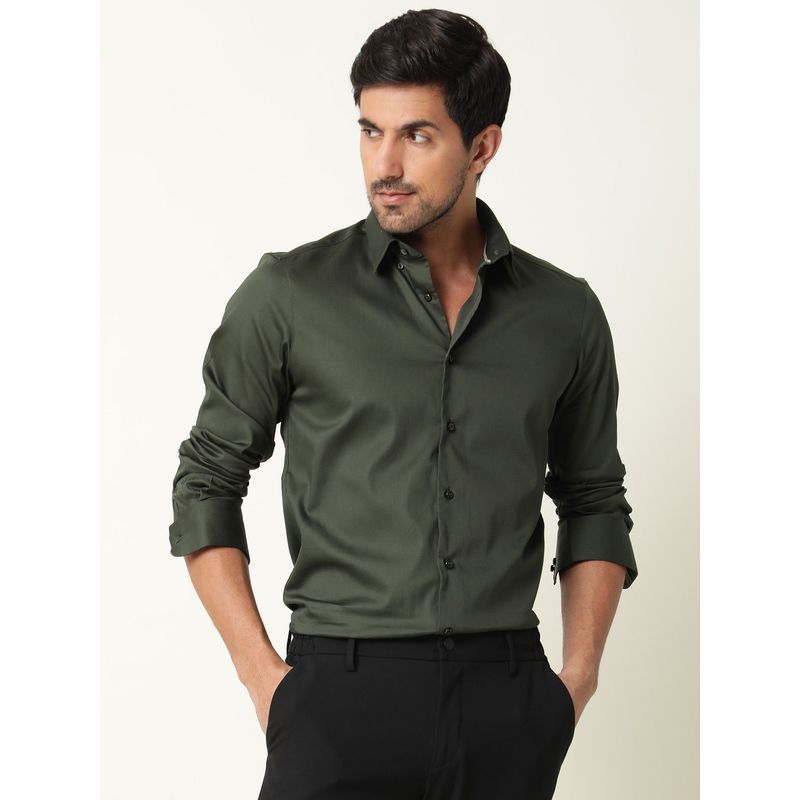 RARE RABBIT Holand Olive Casual Shirts (M)