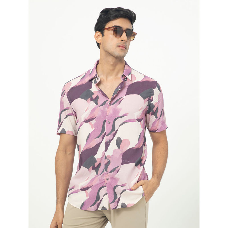 RARE RABBIT Belmont Purple Casual Shirts (S)