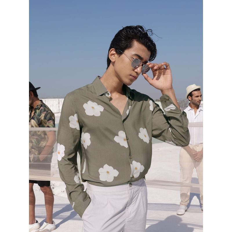 RARE RABBIT Norton Brown Shirt (L)