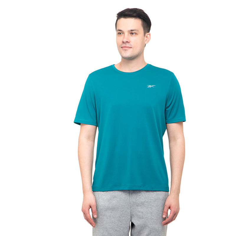 Reebok Re Ss Tee Teal Running T-Shirts (XS)