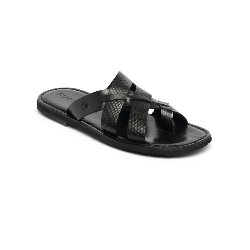 Ruosh Mens Footwear Open Slipper Black (UK 7.5)