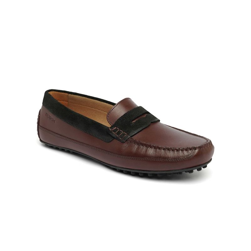 Ruosh Mens Footwear Drivers Slip On Maroon (UK 9)